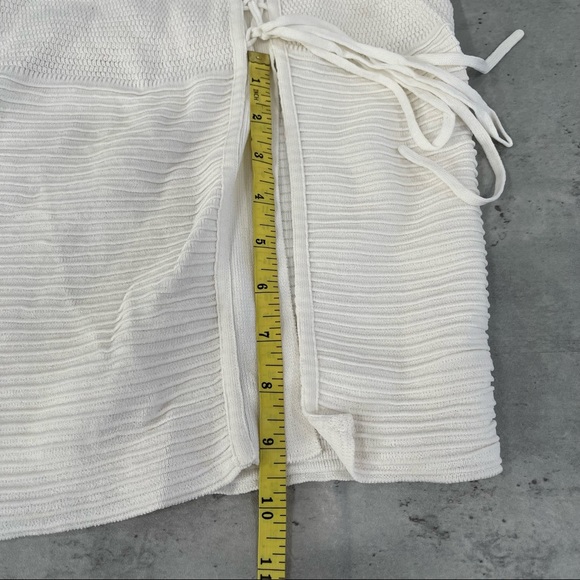 RACHEL Rachel Roy White Knit Lace Up Skirt - Picture 8 of 8